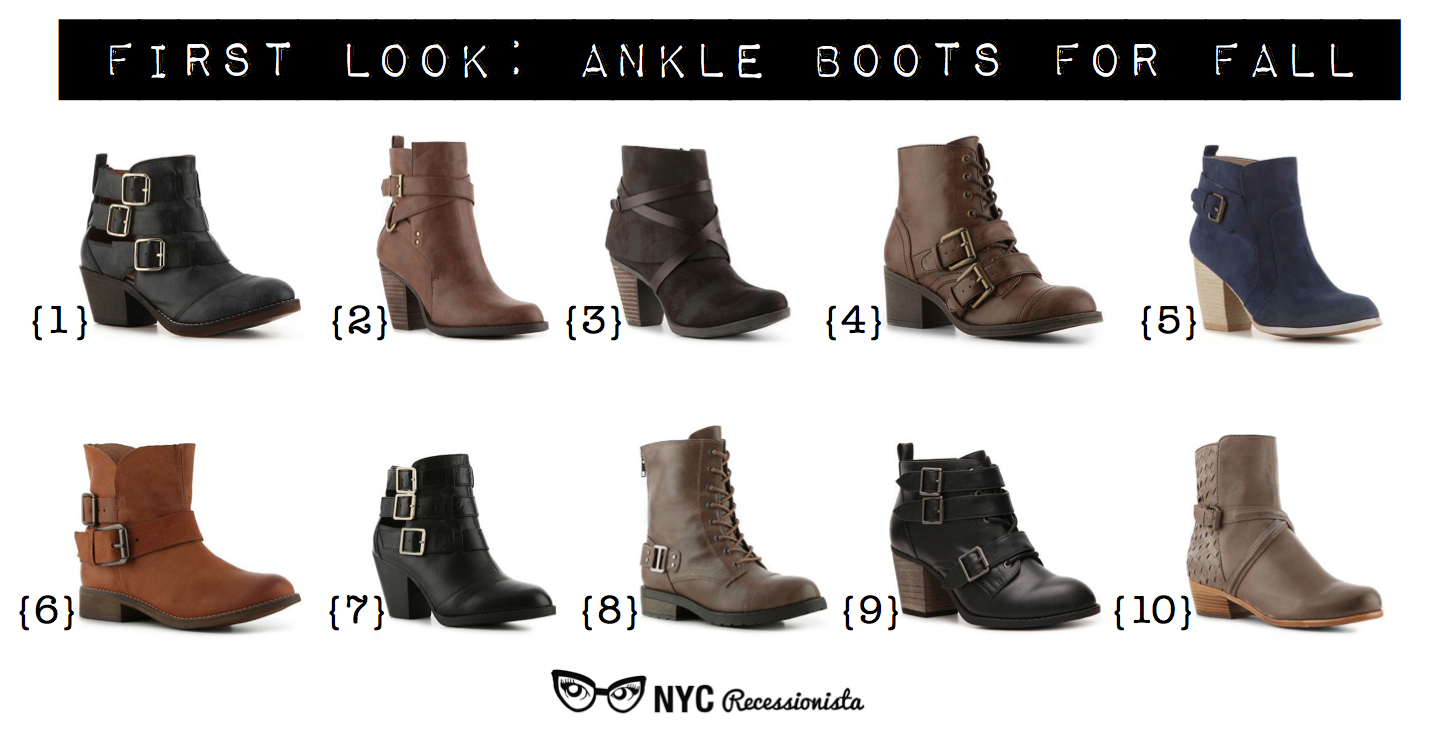 First Look: Ankle boots for fall - NYC Recessionista